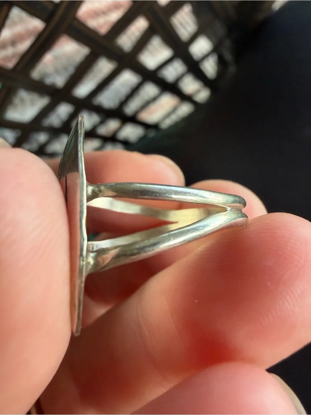Navajo handmade by Irvin Begay 926 Sterling Silver Turquoise BearPaw Ring -
